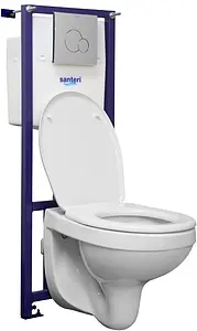 Комплект 5 в 1 Santeri Альфа комфорт 1.3816.4.S00.00B.0 с кнопкой хром глянцевый Комплект 5 в 1 Santeri Альфа комфорт 1.3816.4.S00.00B.0 с кнопкой хром глянцевый, 3