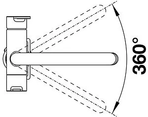 Смеситель для кухни с подключением к фильтру Blanco Trima чёрный матовый 526274 Смеситель для кухни с подключением к фильтру Blanco Trima чёрный матовый 526274, 4