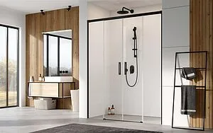 Дверь в нишу 1800мм прозрачное стекло Radaway Idea Black DWD 180 387128-54-01 Дверь в нишу 1800мм прозрачное стекло Radaway Idea Black DWD 180 387128-54-01, 5