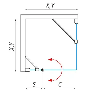 Душевое ограждение 1200x900мм прозрачное стекло Roltechnik Tower Line TDO1+TB/1200*900 724-1200000-00-02+725-9000000-00-02 Душевое ограждение 1200x900мм прозрачное стекло Roltechnik Tower Line TDO1+TB/1200*900 724-1200000-00-02+725-9000000-00-02, 3