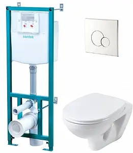 Комплект 5 в 1 Santek Бореаль 1WH501544 с кнопкой хром глянцевый Комплект 5 в 1 Santek Бореаль 1WH501544 с кнопкой хром глянцевый, 1