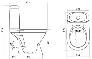 Унитаз-компакт Santek Римини белый 1WH111758 Унитаз-компакт Santek Римини белый 1WH111758, 2