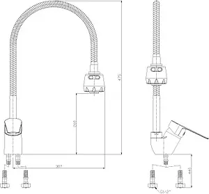 Смеситель для кухни Rossinka хром S35-26 Смеситель для кухни Rossinka хром S35-26, 2
