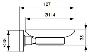 Мыльница Ideal Standard IOM хром A9122AA Мыльница Ideal Standard IOM хром A9122AA, 2