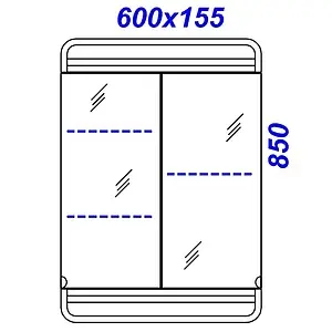 Шкаф-зеркало Aqwella Corsica 60 белый Kor.04.06 Шкаф-зеркало Aqwella Corsica 60 белый Kor.04.06, 2