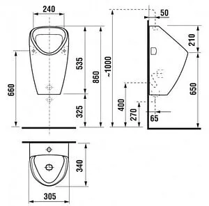 Писсуар со скрытым подводом воды Jika Golem белый 8.4306.0.000.000.1 Писсуар со скрытым подводом воды Jika Golem белый 8.4306.0.000.000.1, 2