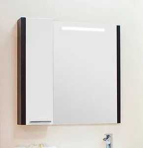 Шкаф-зеркало Aquaton Брайтон 100 L белый/венге 1A176702BR500 Шкаф-зеркало Aquaton Брайтон 100 L белый/венге 1A176702BR500, 3