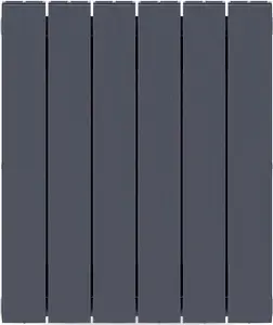 Радиатор биметаллический 6 секций нижнее правое подключение Rifar Supremo Ventil 500 серый RSVRP50006 tit Радиатор биметаллический 6 секций нижнее правое подключение Rifar Supremo Ventil 500 серый RSVRP50006 tit, 4