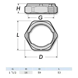 Заглушка с плоскими уплотнением 1½"в Barberi 036 040 007 TI Заглушка с плоскими уплотнением 1½"в Barberi 036 040 007 TI, 3