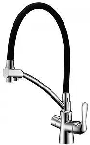 Смеситель для кухни с подключением к фильтру Lemark Comfort хром/чёрный LM3070C Смеситель для кухни с подключением к фильтру Lemark Comfort хром/чёрный LM3070C, 1