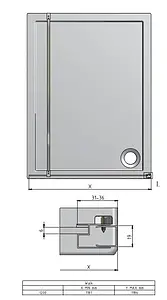 Душевое ограждение 1200мм прозрачное стекло Roltechnik Walk Pro WALK PRO/1200 4000686 Душевое ограждение 1200мм прозрачное стекло Roltechnik Walk Pro WALK PRO/1200 4000686, 2