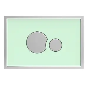 Клавиша смыва для унитаза Sanit SG706 16.719.81..0000 кнопки/хром глянцевый, панель/стекло мята Клавиша смыва для унитаза Sanit SG706 16.719.81..0000 кнопки/хром глянцевый, панель/стекло мята, 3