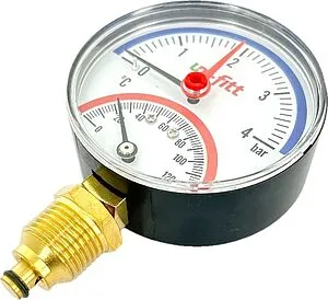 Термоманометр радиальный Uni-fitt 80мм 4 бар 120°С ½" 311D1442 Термоманометр радиальный Uni-fitt 80мм 4 бар 120°С ½" 311D1442, 3