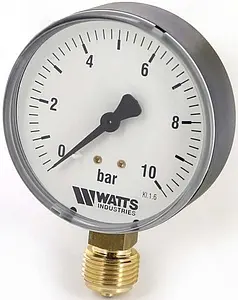 Манометр радиальный Watts MRP 80мм 10 бар ½" 10007793 Манометр радиальный Watts MRP 80мм 10 бар ½" 10007793, 1