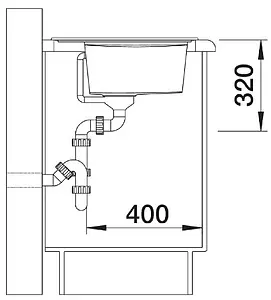 Мойка кухонная Blanco Zenar 45 S 86 L кофе 523861 Мойка кухонная Blanco Zenar 45 S 86 L кофе 523861, 4