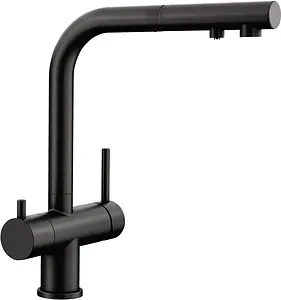 Смеситель для кухни с подключением к фильтру Blanco Fontas-S II чёрный матовый 526672 Смеситель для кухни с подключением к фильтру Blanco Fontas-S II чёрный матовый 526672, 1