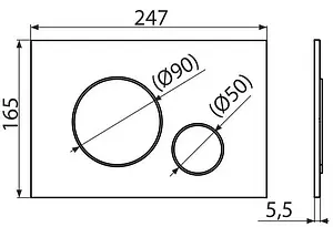 Клавиша смыва для унитаза AlcaPlast Thin M672 хром матовый Клавиша смыва для унитаза AlcaPlast Thin M672 хром матовый, 2