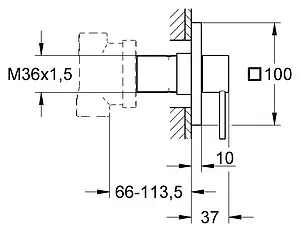 Вентиль переключающий на 3 потребителя Grohe Allure хром 19590000 Вентиль переключающий на 3 потребителя Grohe Allure хром 19590000, 2