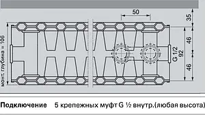 Радиатор стальной панельный Viessmann Vitoset тип 22 500 x 1000 мм 7572398 Радиатор стальной панельный Viessmann Vitoset тип 22 500 x 1000 мм 7572398, 2
