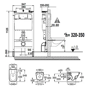 Комплект 5 в 1 Roca Gap Clean Rim 893104100 с кнопкой хром глянцевый Комплект 5 в 1 Roca Gap Clean Rim 893104100 с кнопкой хром глянцевый, 2