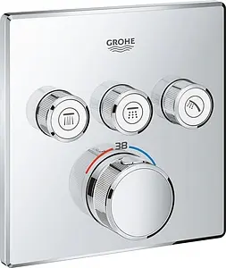 Термостат для 3 потребителей Grohe Grohtherm SmartControl хром 29126000 Термостат для 3 потребителей Grohe Grohtherm SmartControl хром 29126000, 1