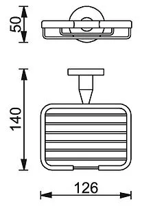 Мыльница Aquanet хром 3611 Мыльница Aquanet хром 3611, 2