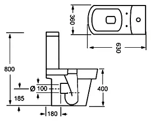 Унитаз-компакт BelBagno Mattino белый BB1060CP+BB1060T Унитаз-компакт BelBagno Mattino белый BB1060CP+BB1060T, 5