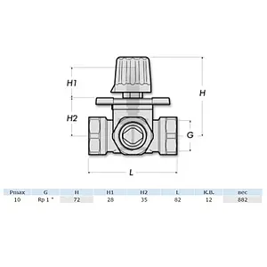 Трехходовой смесительный клапан 1" Kvs 12.0 Barberi 460 025 00M E Трехходовой смесительный клапан 1" Kvs 12.0 Barberi 460 025 00M E, 3
