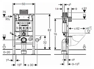 Инсталляция для подвесного унитаза Geberit Duofix Omega 12 111.003.00.1 Инсталляция для подвесного унитаза Geberit Duofix Omega 12 111.003.00.1, 4