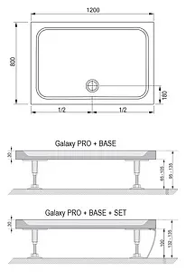 Поддон для душа Ravak Gigant Pro 120х80 Chrome XA04G401010 Поддон для душа Ravak Gigant Pro 120х80 Chrome XA04G401010, 3