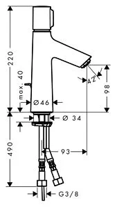Смеситель для раковины Hansgrohe Talis Select S 100 хром 72042000 Смеситель для раковины Hansgrohe Talis Select S 100 хром 72042000, 2