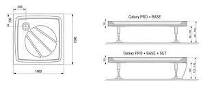 Поддон для душа Ravak Perseus Pro-100 XA03AA01010 Поддон для душа Ravak Perseus Pro-100 XA03AA01010, 3
