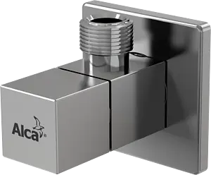 Кран шаровый угловой ½"н x ⅜"н хром AlcaPlast ARV002 Кран шаровый угловой ½"н x ⅜"н хром AlcaPlast ARV002, 1