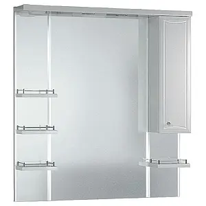 Шкаф-зеркало Aqwella Barcelona 100 белый Ba.02.10 Шкаф-зеркало Aqwella Barcelona 100 белый Ba.02.10, 1