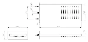 Лейка верхнего душа Bossini Manhattan 1 spray хром I00575.030 Лейка верхнего душа Bossini Manhattan 1 spray хром I00575.030, 2