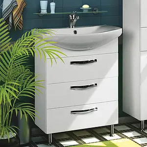 Тумба-умывальник напольная Aquaton Ария 50 H белый 1A1402K0AA010 Тумба-умывальник напольная Aquaton Ария 50 H белый 1A1402K0AA010, 4