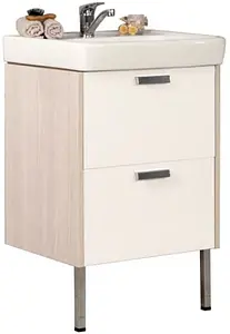 Тумба-умывальник напольная Aquaton Йорк 55 белый/ясень фабрик 1A1705K1YOAV0 Тумба-умывальник напольная Aquaton Йорк 55 белый/ясень фабрик 1A1705K1YOAV0, 1