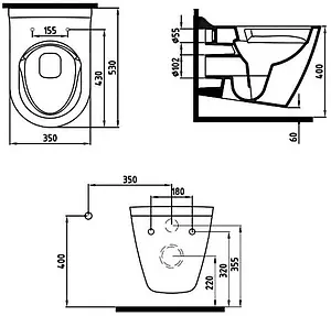 Унитаз подвесной безободковый с функцией биде Bien Mineral белый MNKA052N1VP1W3000 Унитаз подвесной безободковый с функцией биде Bien Mineral белый MNKA052N1VP1W3000, 2