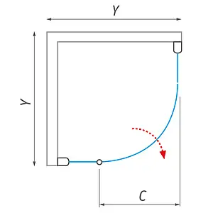 Душевое ограждение 800x800мм прозрачное/матовое стекло Roltechnik Austin AUSTIN/800 N0128 Душевое ограждение 800x800мм прозрачное/матовое стекло Roltechnik Austin AUSTIN/800 N0128, 3