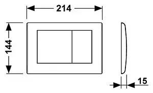 Клавиша смыва для унитаза TECEplanus 9240320 сатин Клавиша смыва для унитаза TECEplanus 9240320 сатин, 5