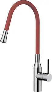 Смеситель для кухни Omoikiri Yatomi BN-R нержавеющая сталь/красный 4994248 Смеситель для кухни Omoikiri Yatomi BN-R нержавеющая сталь/красный 4994248, 1
