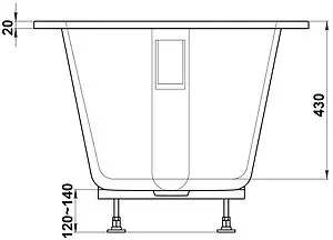 Ванна из искусственного камня Bas Марбея 170х75 белый ВА00022 Ванна из искусственного камня Bas Марбея 170х75 белый ВА00022, 4