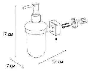 Дозатор для жидкого мыла Fixsen Kvadro хром FX-61312 Дозатор для жидкого мыла Fixsen Kvadro хром FX-61312, 3