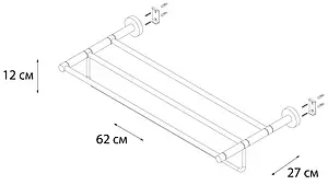 Полка для полотенец Fixsen Modern сатин FX-51515 Полка для полотенец Fixsen Modern сатин FX-51515, 3