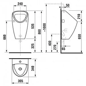 Писсуар с внешним подводом воды Jika Golem белый 8.4306.1.000.000.1 Писсуар с внешним подводом воды Jika Golem белый 8.4306.1.000.000.1, 2