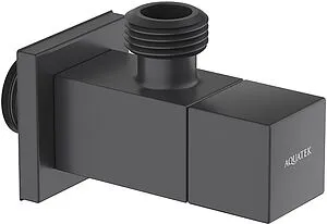 Кран шаровый угловой ½"н x ½"н черный матовый Aquatek AQ2453MB Кран шаровый угловой ½"н x ½"н черный матовый Aquatek AQ2453MB, 1