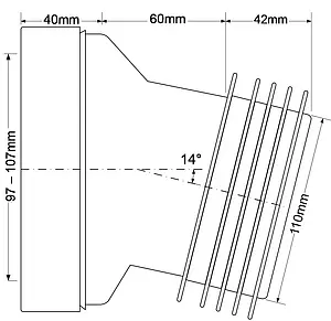 Патрубок для унитаза Mc Alpine 14° MRWC10 Патрубок для унитаза Mc Alpine 14° MRWC10, 2