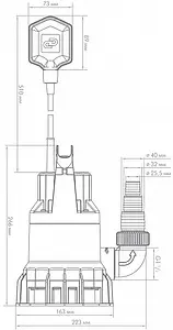 Насос фекальный Q=6.9м³/ч H=5м Джилекс Фекальник 115/5 5307 Насос фекальный Q=6.9м³/ч H=5м Джилекс Фекальник 115/5 5307, 2