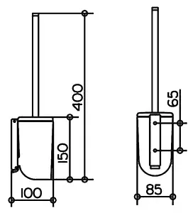 Ёршик для унитаза Keuco Elegance new хром/белый 11664010100 Ёршик для унитаза Keuco Elegance new хром/белый 11664010100, 5