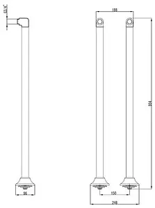 Стойки удлиняющие для смесителя Lemark бронза LM8565B Стойки удлиняющие для смесителя Lemark бронза LM8565B, 2
